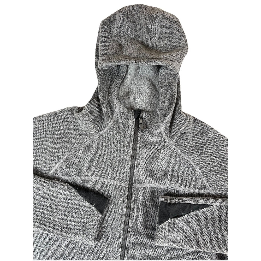 Smartwool Hudson Trail Wool Blend Fleece Sweater Women's Lg Gray Full Zip Hoodie